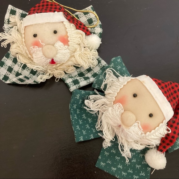 Handmade Vintage Fabric Christmas Tree Ornaments - Picture 3 of 5